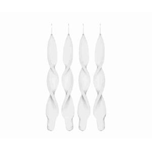 WHITE TWISTED STEM 4PCS