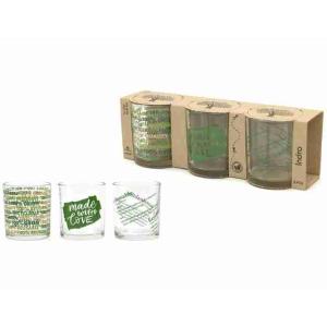 TRIS BICCHIERI ACQUA ECO GREEN