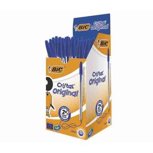 BOLÍGRAFO BIC CRISTAL AZUL 50 UNIDADES