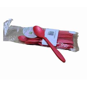 FUCHSIA BIO MATERIAL SPOONS 6 PCS