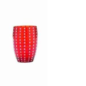 BICCHIERE TUMBLER PERLE ROSSO CL.32EX 305008