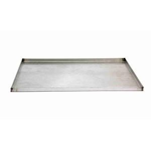 PLATEAU DROIT EN FEUILLE D'ALUMINIUM CM. 60X40 H.2