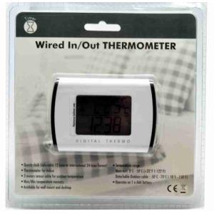 DIGITAL IN/OUT THERMOMETER + CLOCK