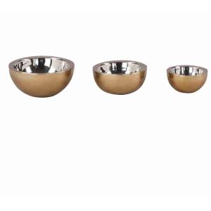 BOWL DOPPIA PARETE ORO/INOX INTERNO 14X9H