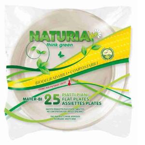 ASSIETTES À DÎNER MATERBI NAT BIO NATURIA 25 PCS