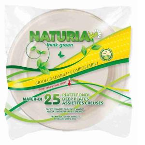 PIATTI FONDI MATERBI NAT BIO NATURIA 25 PZ