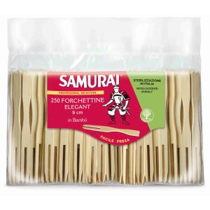 ELEGANT SAMURAI BAMBOO FORKS x 250