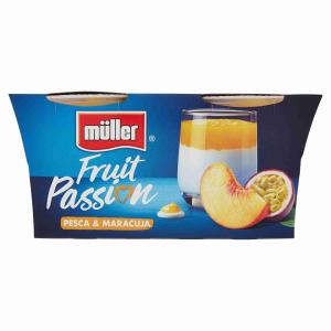 YAOURT FRUITS PASS PÊCHE/MARACUJA MULLER 125 GR...