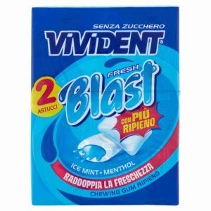 CHEWING-GUM FRESH BLAST BLEU VIVIDENT 60 GR