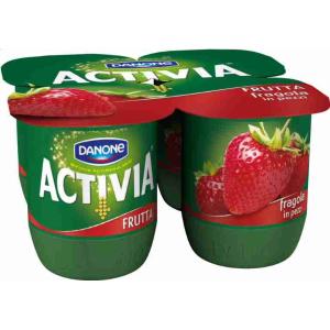 JOGHURT ACTIVIA FRAGOLA DANONE 125 GR x 4