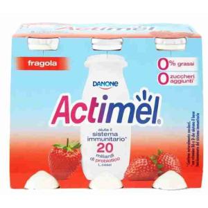 YOGURT ACTIMEL 0.1% STRAWBERRY DANONE 100 GR x 6