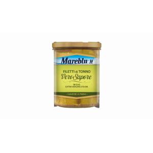 TUNA FILLETS REAL FLAVOUR GLASS MAREBLU 180 GR