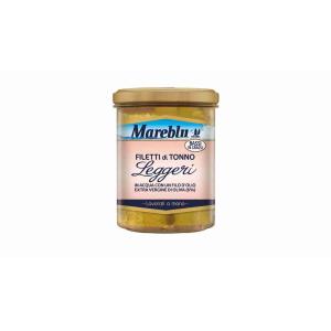 LIGHT TUNA FILLETS GLASS MAREBLU 180 GR