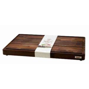 WALNUT CUTTING BOARD 45X30X4 WITH SLOT AND FEET