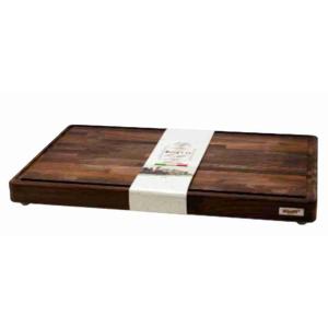 WALNUT CUTTING BOARD 50X35X4 WITH SLOT AND FEET
