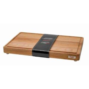 BEECH CUTTING BOARD 45X30X4 WITH SLOT AND FEET