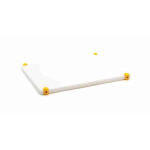 POL.40X30X2 WHITE/YELLOW NON-SLIP CUTTING BOARD