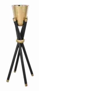 SCHWARZE SÄULE 4/FUSS TROCKEN MIT GOLDENEN ICO...