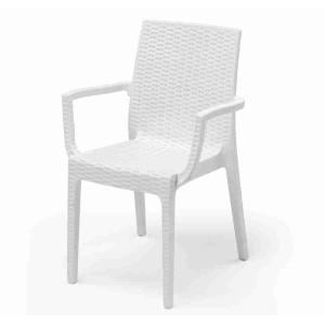 POLTRONA SIMIL RATTAN DAFNE BIANCO