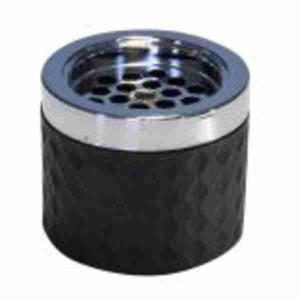 CENICERO CRISTAL NEGRO ANTIVIENTO CM9.5