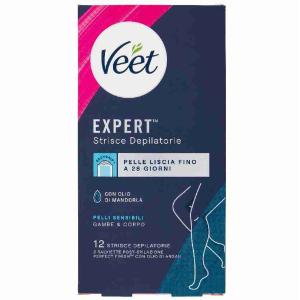 BANDES ÉPILANTES CORPS PEAUX SENSIBLES X12 VEET