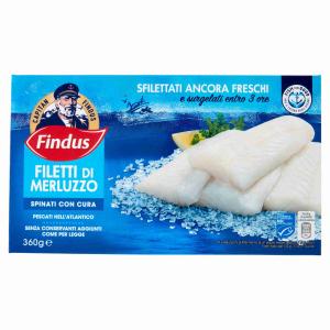 FILETTI DI MERLUZZO AL NATURALE FINDUS 360 GR