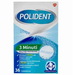 PULITORE DENTIERA 36 TABS 3 MINUTI POLIDENT