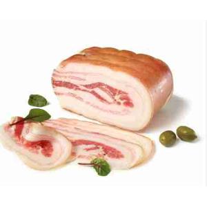 PORK BACON WITH BONE WITH RIND SLICED...