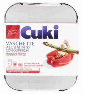 VASCHETTE ALLUMINIO C/C 1 PORZ.H4 CM CUKI x 50