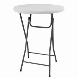 HOHER RUNDER CATERING-TISCH D.80H.110 VERSTELLBAR