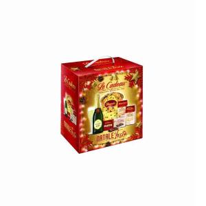 SCATOLA NATALE IN FESTA PANETTONE LE CADEAU 5 PZ