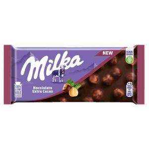 EXTRA CACAO CHOCOLAT NOISETTE TABLE MILKA 100 GR