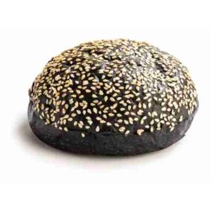 ROUND BLACK BUN WITH SESAME X30 90 GR