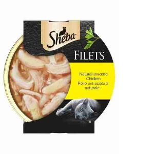 CAT FOOD CHICKEN FILLETS SHEBA 60 GR