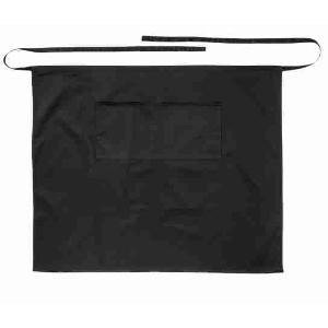 BLACK SHORT APRON 85X40 WITH FP POCKET