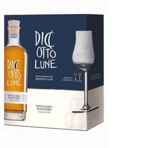 GRAPPA DICIOTTO LUNE+2 BICCH. MARZADRO 50 CL