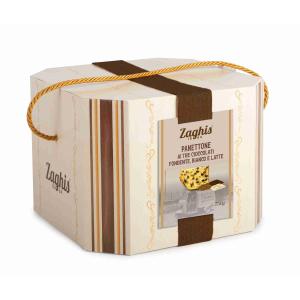 PANETTONE SCRIGNO AI 3 CIOCCOLATI ZAGHIS 750 GR