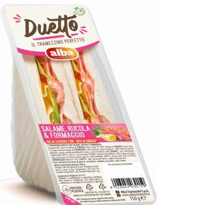 TRAMEZZINO DUETTO SALAME FORM.RUCOLA ALBA 150 GR