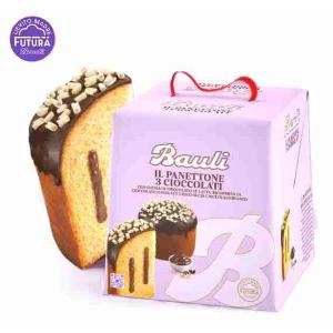 PANETTONE TRE CIOCCOLATI BAULI 750 GR