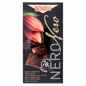 TAV.CIOCCOLATO NERO NERO FAVE DI CACAO NOVI 75 GR