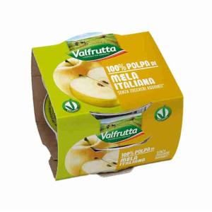 100% PULPE DE POMME VALFRUTTA 100 GR x 2