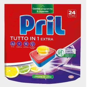 DETERGENTE LAVASTOVIGLIE ALL IN EXTRA PRIL x 24