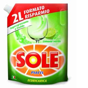 DETERGENTE PIATTI RICARICA LEMON SOLE 2 LT