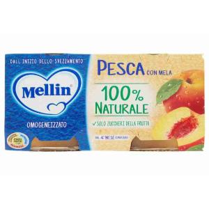OMO FRUTTA MELA PESCA MELLIN 100 GR x 2