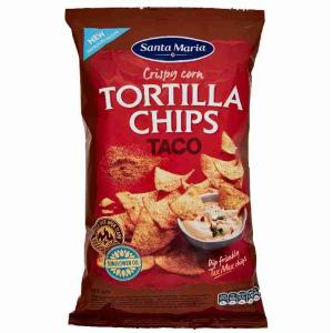 TORTILLA CHIPS TACO FLAVOR EUROFOOD 185 GR