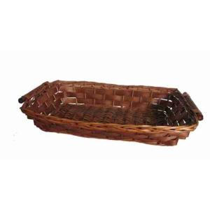 CESTO RETT. BORDO MARRONE MEDIO