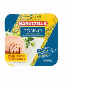 TONNO OLIO GIRASOLE MARUZZELLA 80 GR x 9