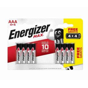 MAX ALCALINE AAA MINISTÈRE 4+4 1.5 ENERGIZER