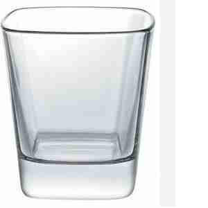 BICCHIERE QUADRATO VETRO CONF.6