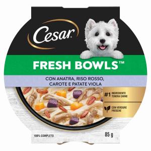 CIBO CANE FRESH BOWLS ANATRA E RISO CESAR 85 GR